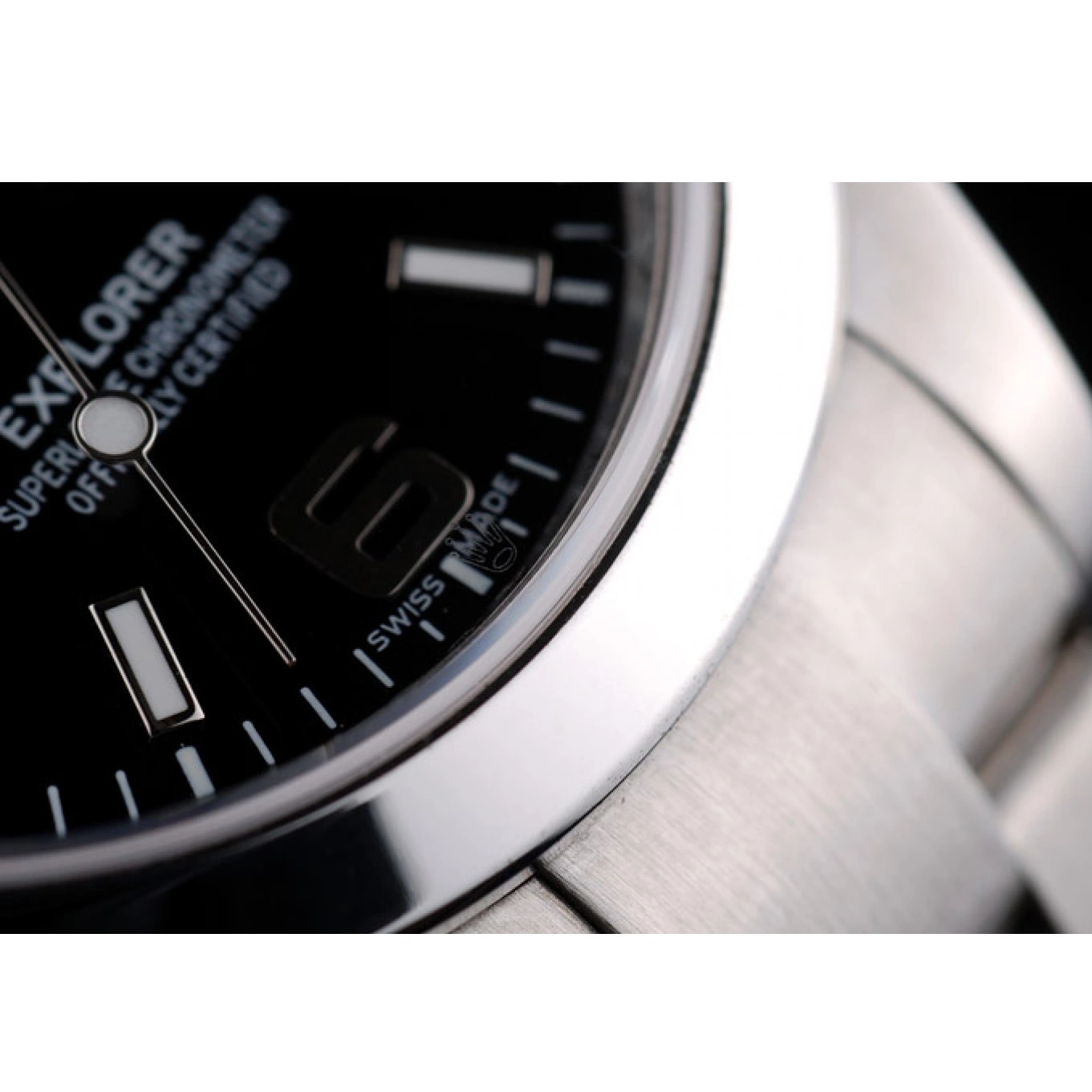 Good copy rolex watches Rolex Black 41984 Dial Stainless Explorer Steel Bezel 0711